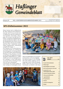 Haflinger Gemeindeblatt 4/2022